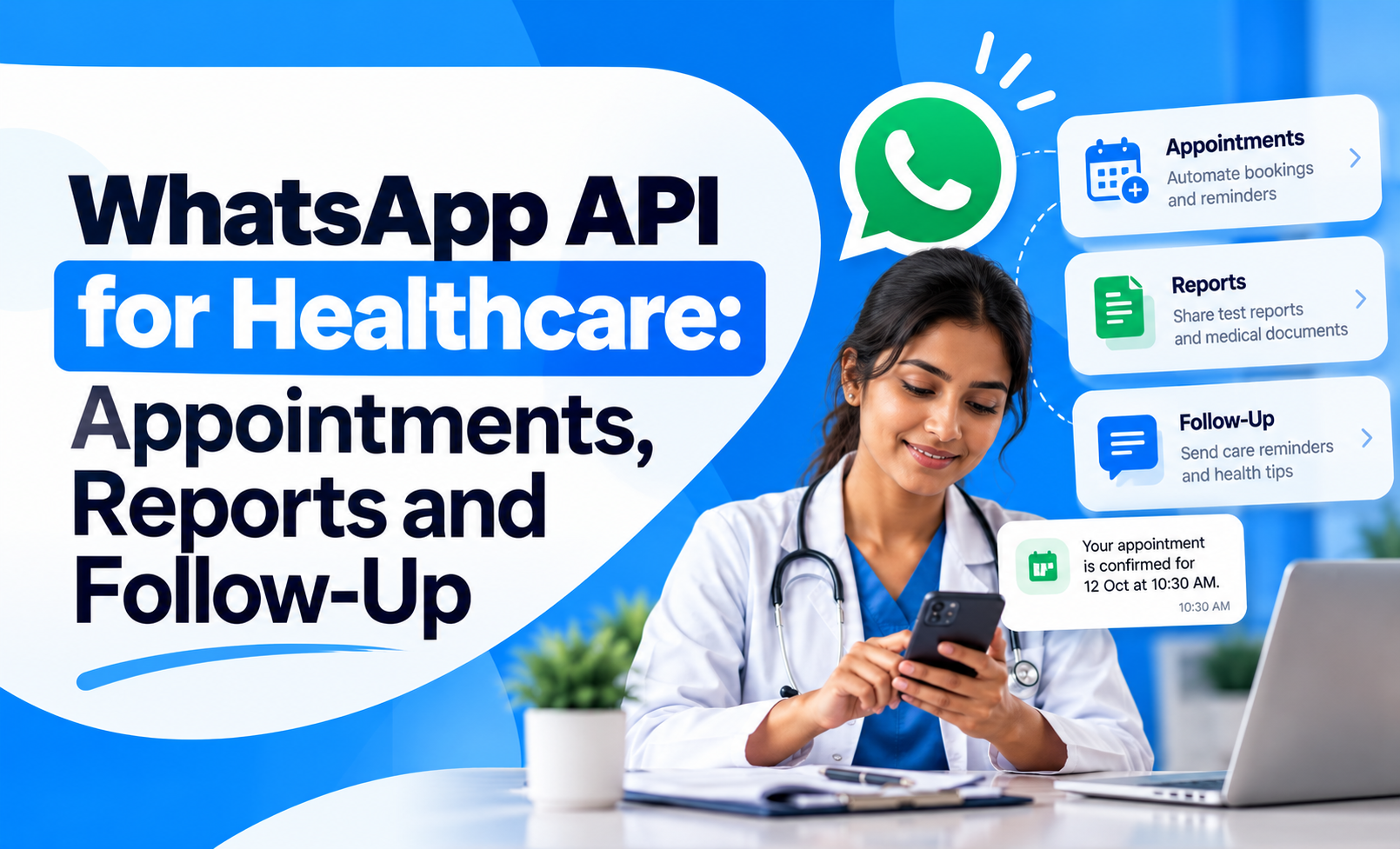 WhatsApp API for Healthcare: Appointments, Reports and Follow-Up