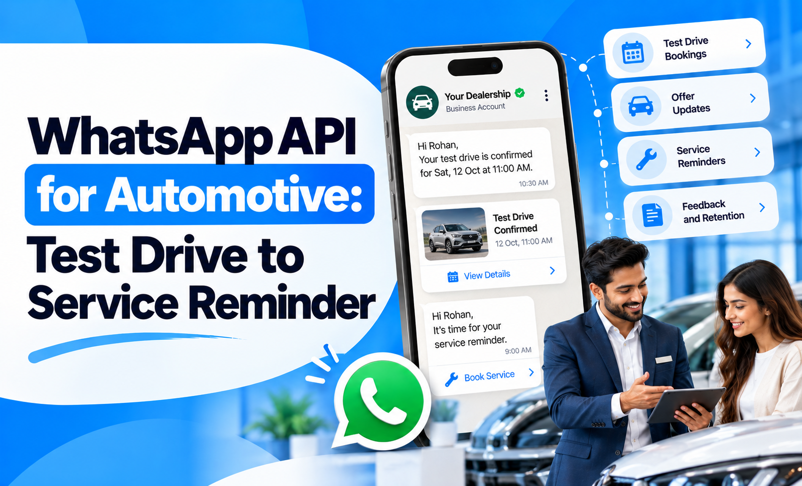 WhatsApp API for Automotive: Test Drive to Service Reminder