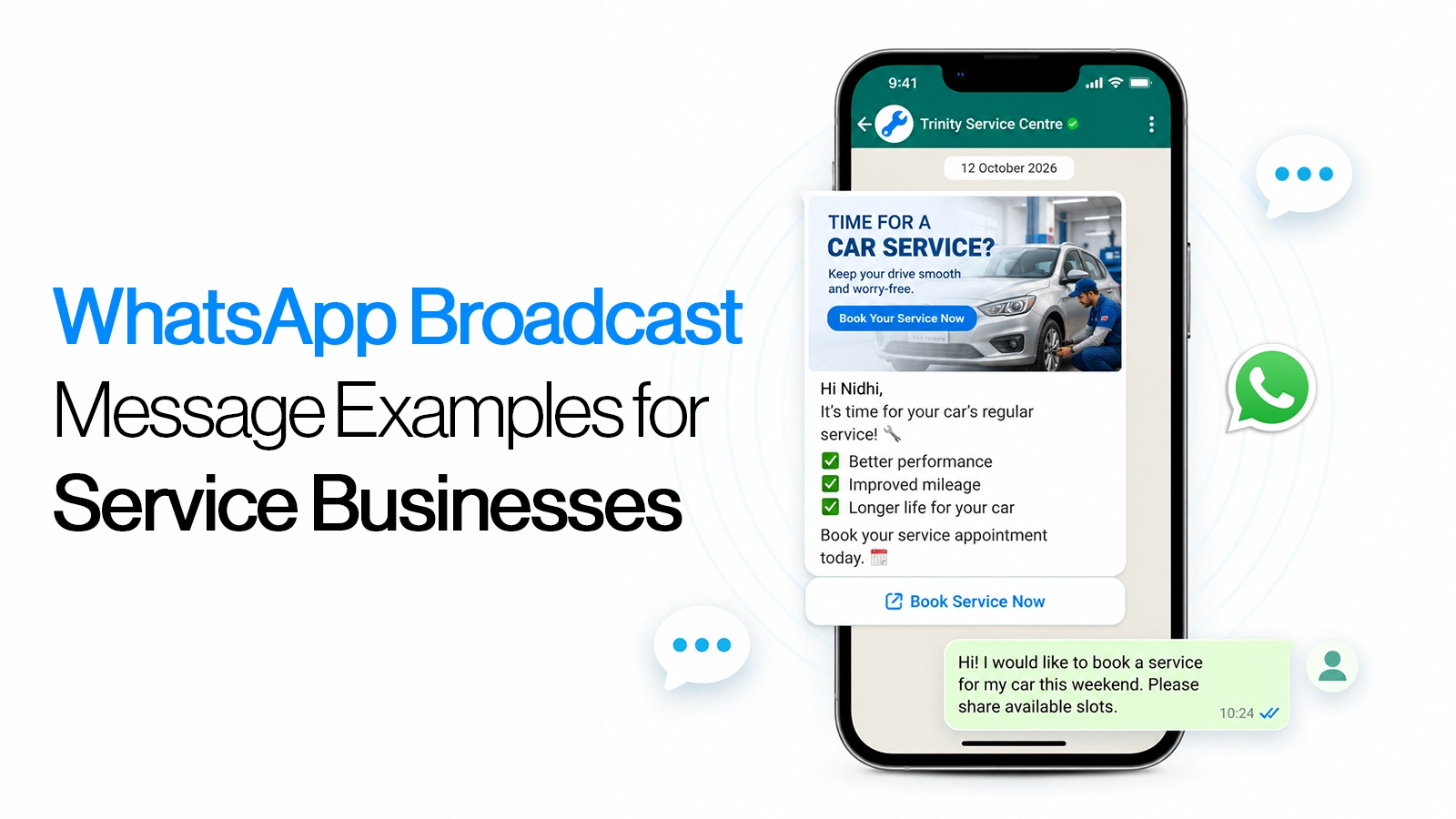 WhatsApp Broadcast Message Examples for Service Businesses